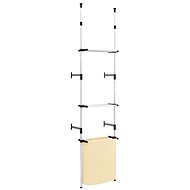 Telescopic shelving system with laundry bag aluminium - Shelf