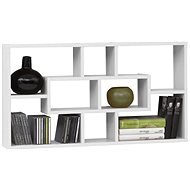 FMD Wall shelf rectangular with 8 compartments white - Shelf