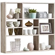 FMD Wall shelf with 9 compartments sand oak - Shelf