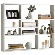 FMD Wall shelf with 9 compartments white - Shelf