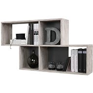 FMD Wall shelf with 4 compartments sand oak - Shelf