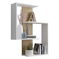 FMD Reversible wall shelf white artisan oak - Shelf