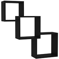 Wall shelf cube black 84,5 × 15 × 27 cm chipboard - Shelf