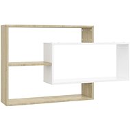 Wall shelves white and sonoma oak 104 × 20 × 60 cm chipboard - Shelf