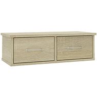 Wall shelf with drawers sonoma 60x26x18,5 cm chipboard - Shelf