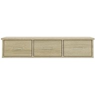 Wall shelf with drawers sonoma 88x26x18,5 cm chipboard - Shelf