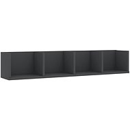 Wall mounted CD shelf grey 100 × 18 × 18 cm chipboard - Shelf