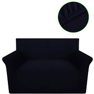 Stretch cover for sofa, black cotton jersey - Cover