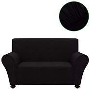Stretch sofa cover, black polyester jersey - Cover