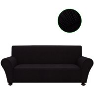 Stretch sofa cover, black polyester jersey - Cover