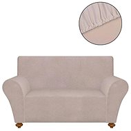Stretch sofa cover beige polyester jersey - Cover