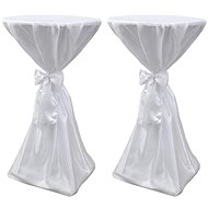 Table covers white, 60 cm, with ribbon, 2 pcs - Cover