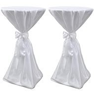 Table covers white, 70 cm, with ribbon, 2 pcs - Cover