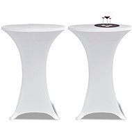 Cocktail table covers O 60 cm, white stretch, 2 pcs - Cover