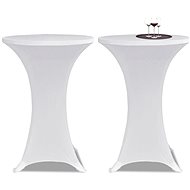 Cocktail table covers O 70 cm, white stretch, 2 pcs - Cover