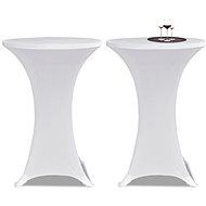 Cocktail table covers O 80 cm, white stretch, 2 pcs - Cover