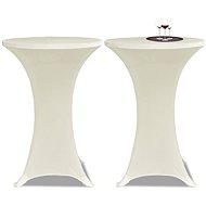 Cocktail table covers O 60 cm, cream stretch, 2 pcs - Cover