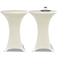 Cocktail table covers O 70 cm, cream stretch, 2 pcs - Cover