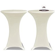 Cocktail table covers O 80 cm, cream stretch, 2 pcs - Cover