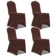 Stretch chair covers 4 pcs brown - Chair Cover