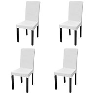 Smooth stretch chair covers 4 pcs white - Chair Cover