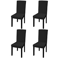 Smooth stretch chair covers 4 pcs black - Chair Cover