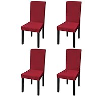 Smooth stretch chair covers 4 pcs burgundy - Chair Cover