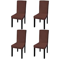 Smooth stretch chair covers 4 pcs brown - Chair Cover