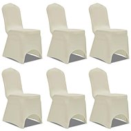 Stretch chair covers cream 6 pcs - Chair Cover