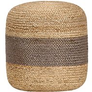 Handmade seating pouf grey 40 × 45 cm jute - Ottoman