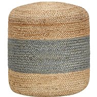 Handmade seating pouf olive green 40 × 45 cm jute - Ottoman