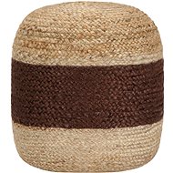 Handmade seating pouf brown 40 × 45 cm jute - Ottoman