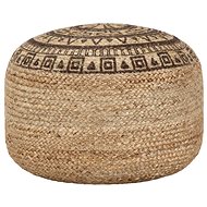 Handmade seating pouf brown 45 × 30 cm jute - Ottoman