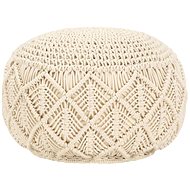 Handmade seating pouf macrame 45 × 30 cm cotton - Ottoman