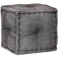 Seating pouf anthracite 40 × 40 × 40 cm cotton canvas - Ottoman