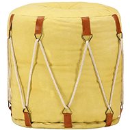 Seating pouf yellow 40 × 40 cm cotton canvas - Ottoman