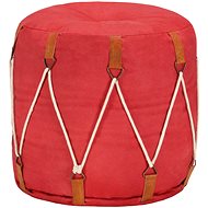 Seating pouf red 40 × 40 cm cotton canvas - Ottoman