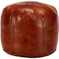 Seating pouf bronze 40 × 35 cm genuine goatskin - Ottoman