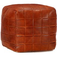 Seating pouf bronze 40 × 40 × 40 cm genuine goatskin - Ottoman