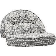 Pouf 100 × 20 cm light grey textile - Cushion