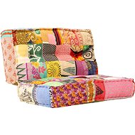 Pouf 100 × 100 × 20 cm patchwork textile - Cushion