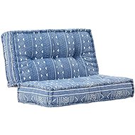 Pouf 100 × 100 × 20 cm textile indigo - Cushion