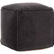 Seating pouf cotton velvet 40 × 40 × 40 cm anthracite - Cushion