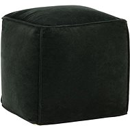Cotton velvet pouf 40 × 40 × 40 cm forest green - Cushion