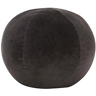 Seating pouf cotton velvet 50 × 35 cm anthracite - Cushion