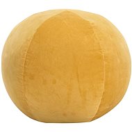 Cotton velvet pouf 50 × 35 cm yellow - Cushion