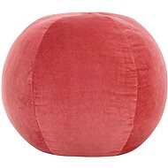 Cotton velvet pouf 50 × 35 cm pink - Cushion