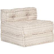 Modular pouf beige textile - Cushion