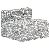 Modular pouf light grey textile - Cushion