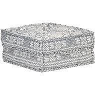Pouf 60 × 70 × 36 cm light grey textile - Cushion